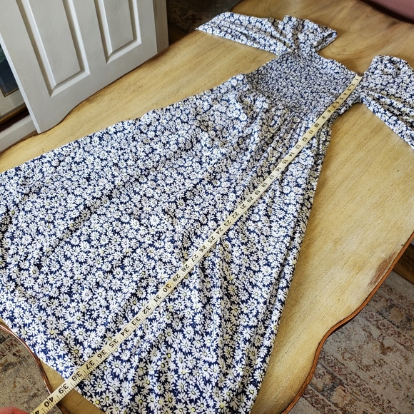 J. CREW XXS floral cottagecore blue and yellow dress Re-imagined - Picture 10 of 15